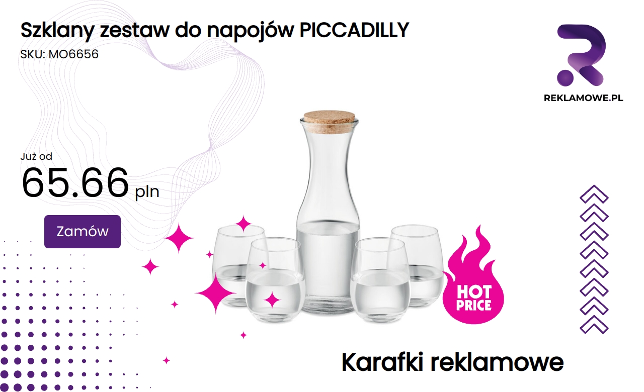 Szklany zestaw do napojów PICCADILLY