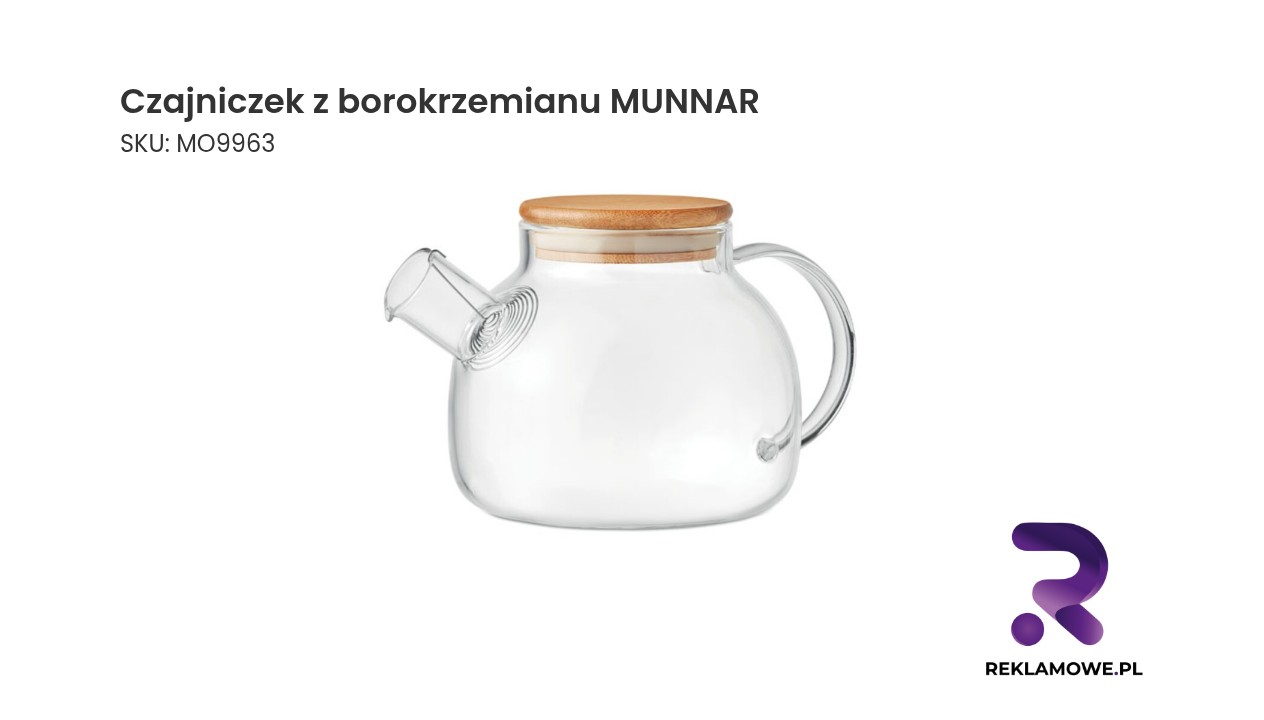Czajniczek z borokrzemianu MUNNAR – szklany czajniczek do parzenia herbaty