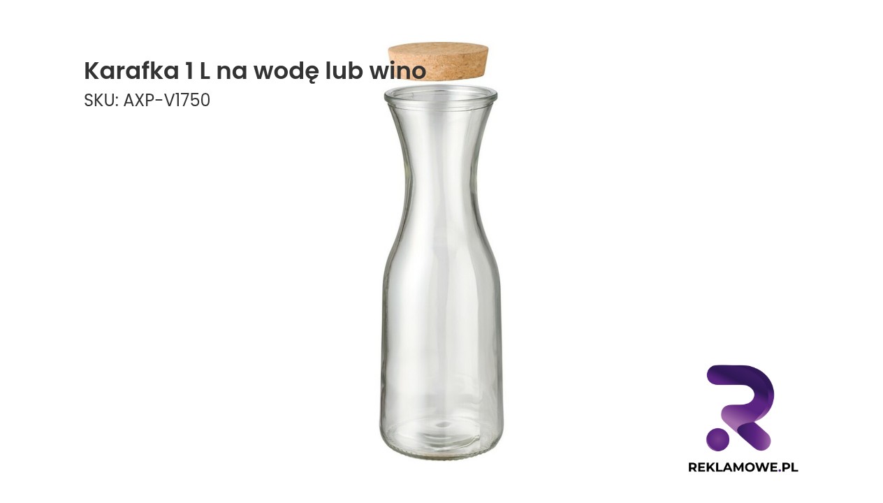Karafka 1 l na wodę lub wino – elegancka szklana karafka do serwowania napojów